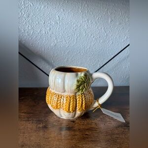 Autumn Wheat Mug - Cream and Gold